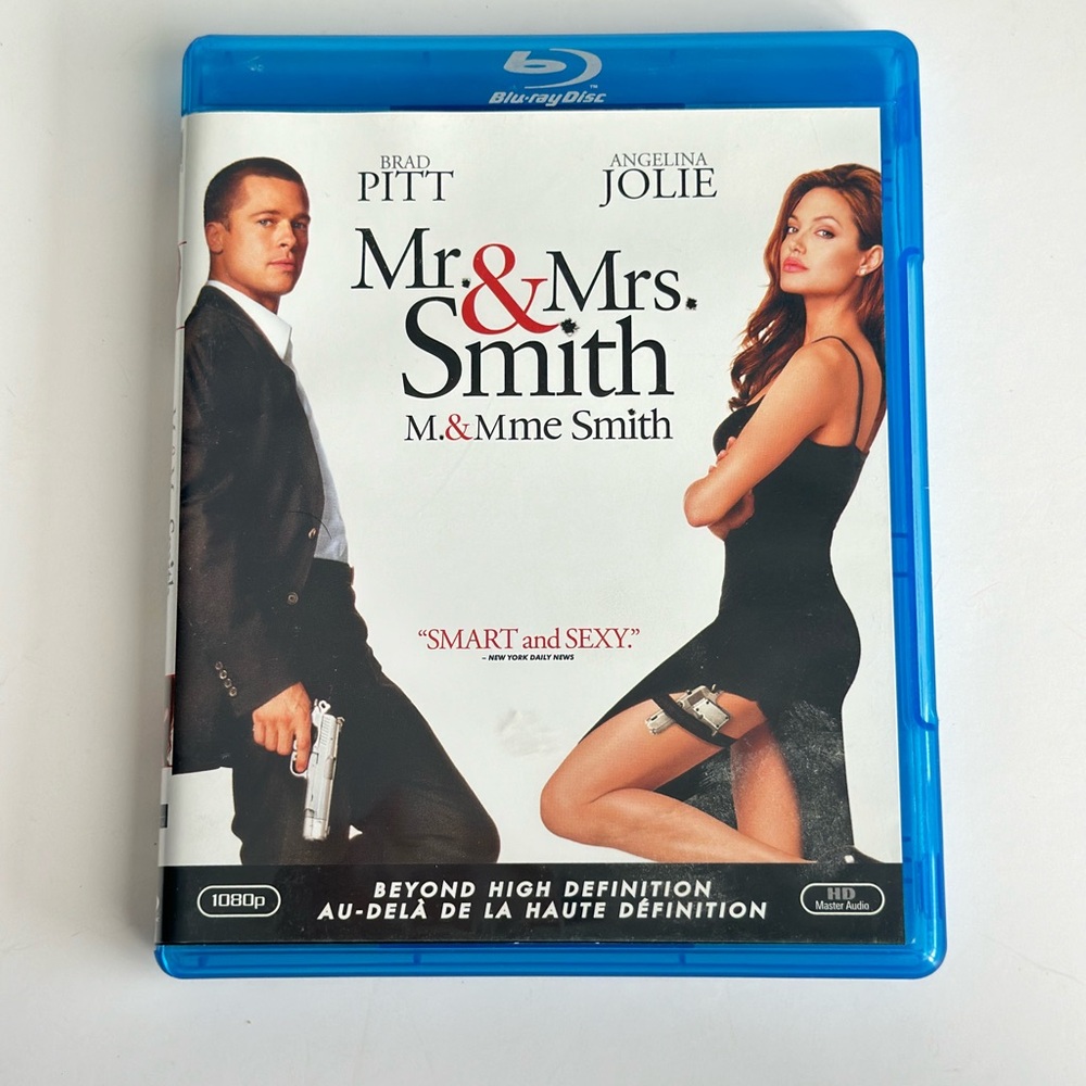 Mr & Mrs Smith (Blu-ray Disc, 2005) Brad Pitt, Angelina Jolie, Adam Brody